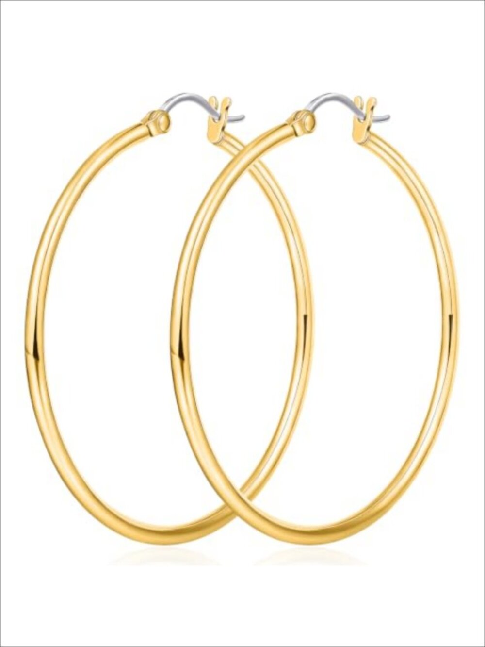 Titanium Hoop Earrings Hypoallergenic Nickel-Free Sensitive Ears